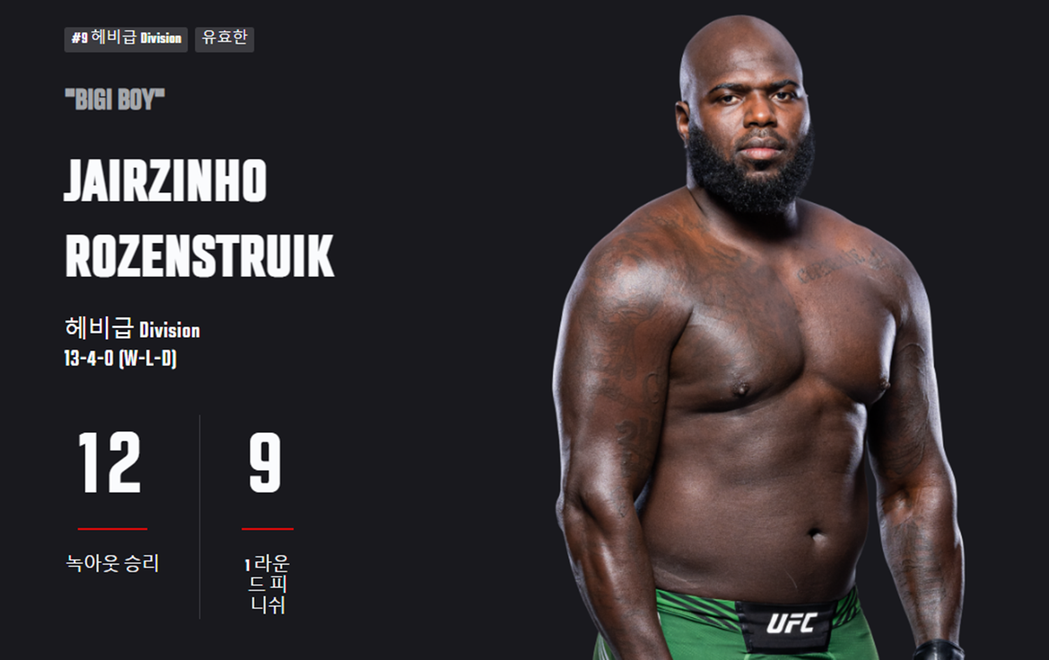 자이르지뉴 로젠스트루이크 / UFC 홈페이지