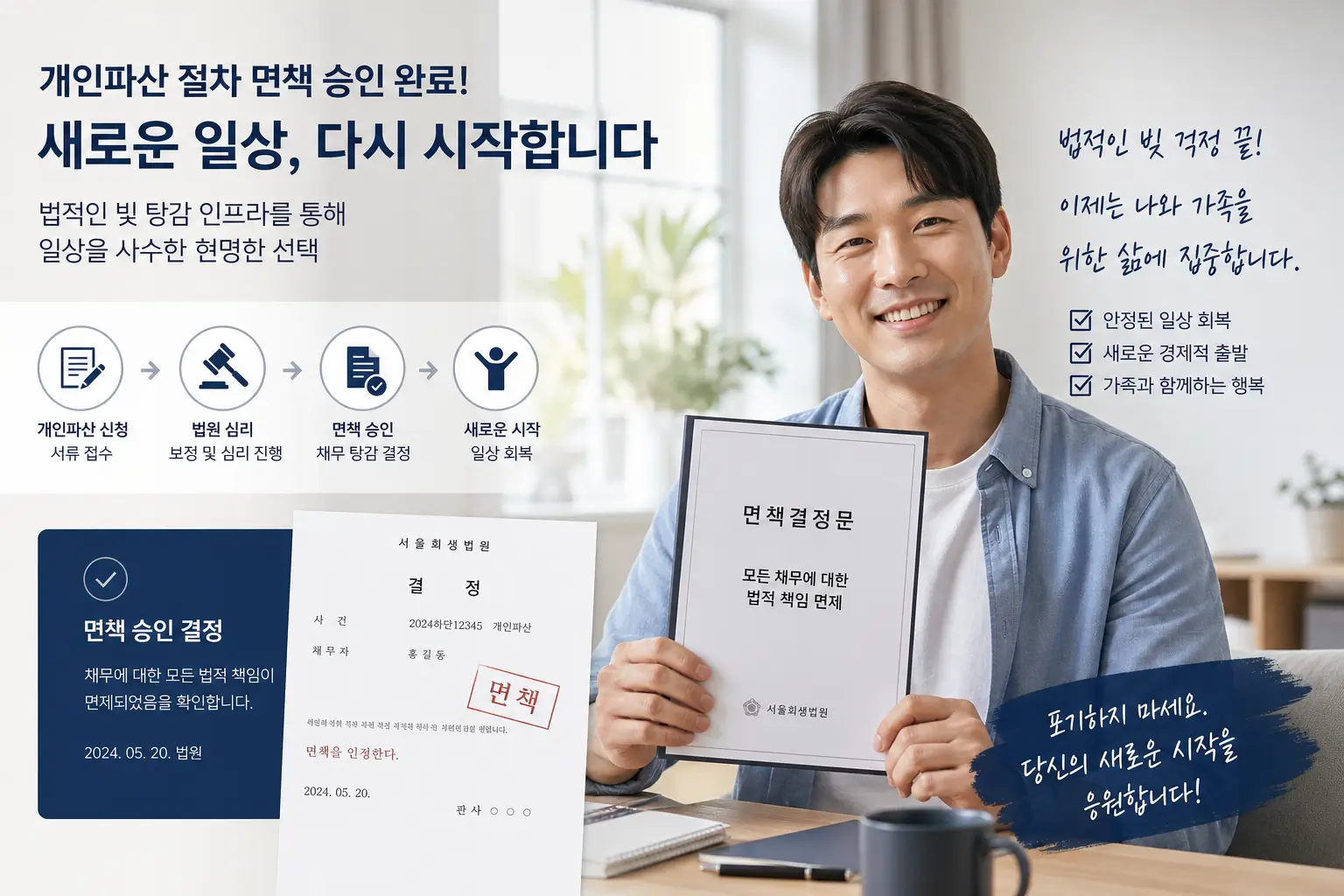 개인파산 절차 면책 승인을 완료하고 법적인 빚 탕감 인프라를 통해 일상을 사수한 매수자
