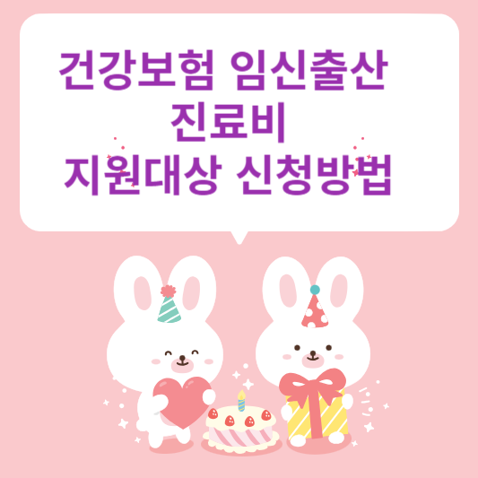 건강보험 임신출산 진료비 지원대상 지원기간 신청방법