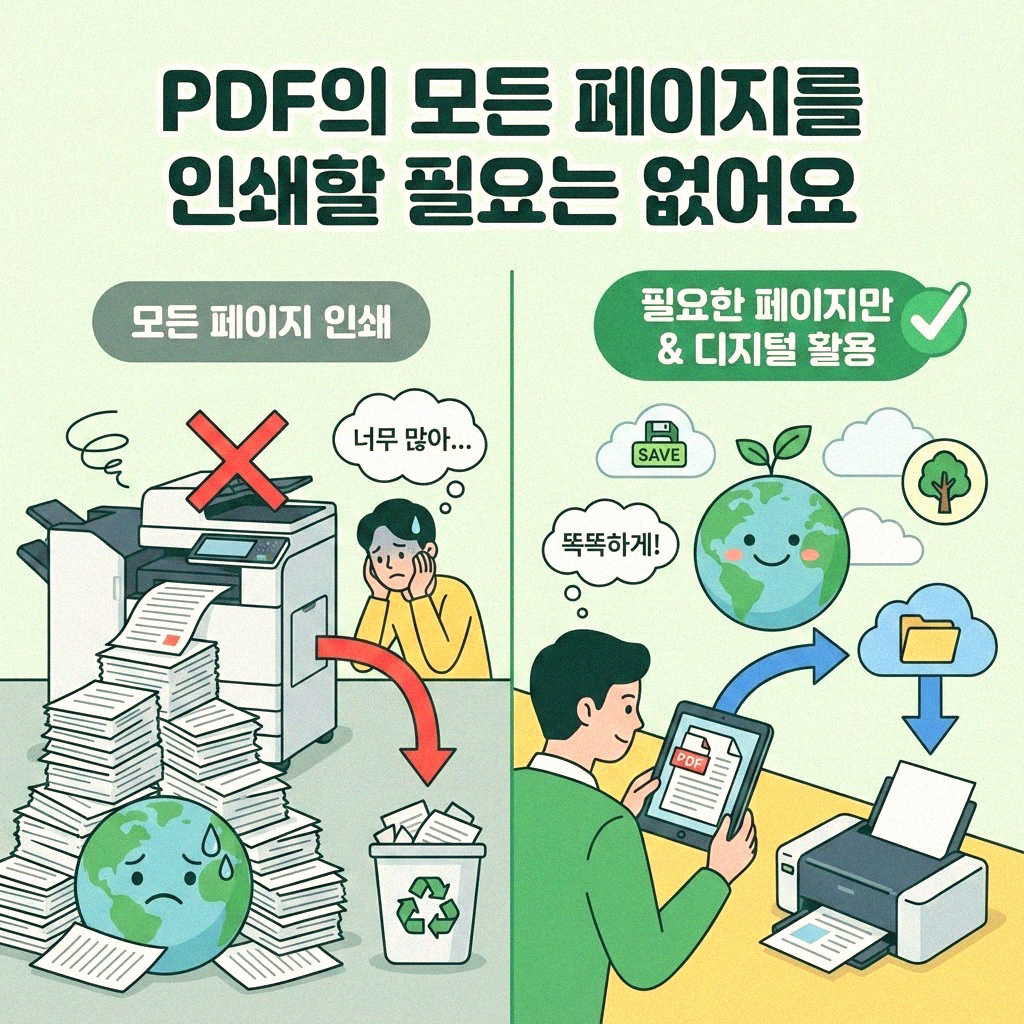 PDF 파일에서 필요한 페이지만 쏙쏙 뽑아 인쇄하는 쉬운 방법