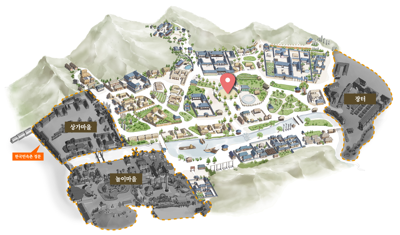 한국민속촌 지도