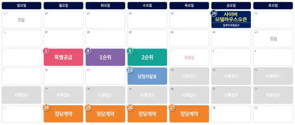 더샵4차 분양 캘린더