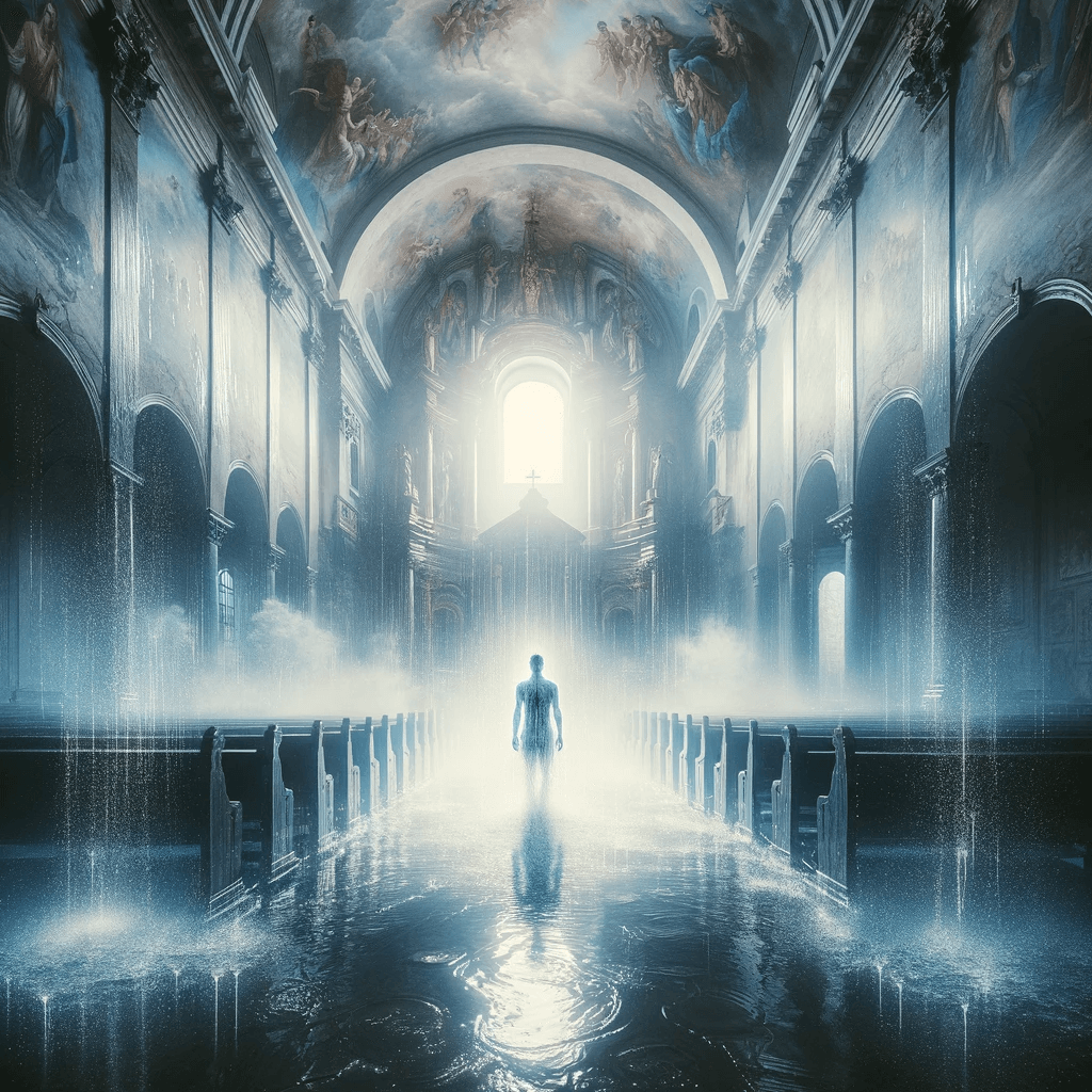 교회에서 물에 젖는 꿈