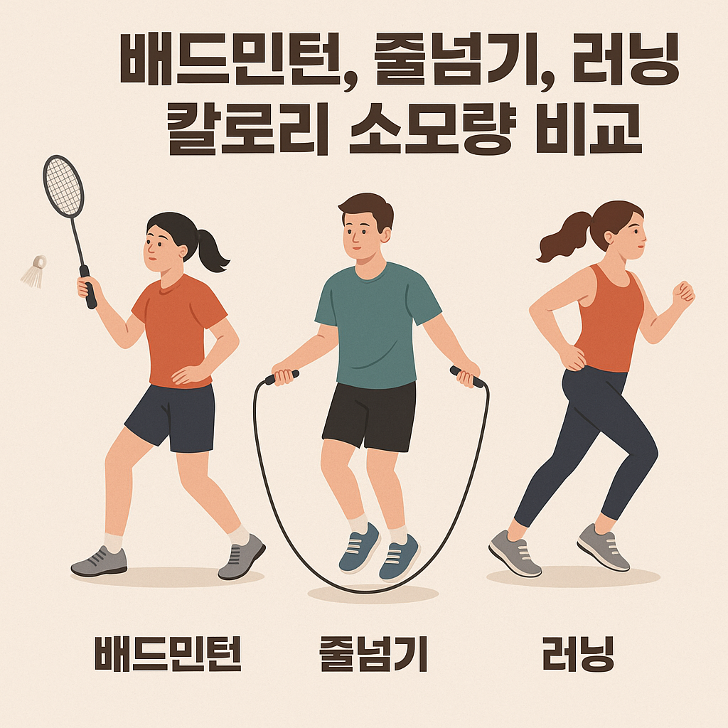 배드민턴, 줄넘기, 러닝 썸네일
