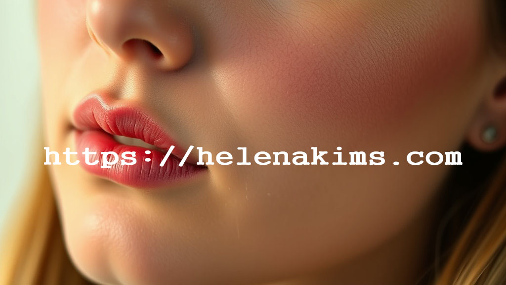 한 여성의 안면 홍조 모습.