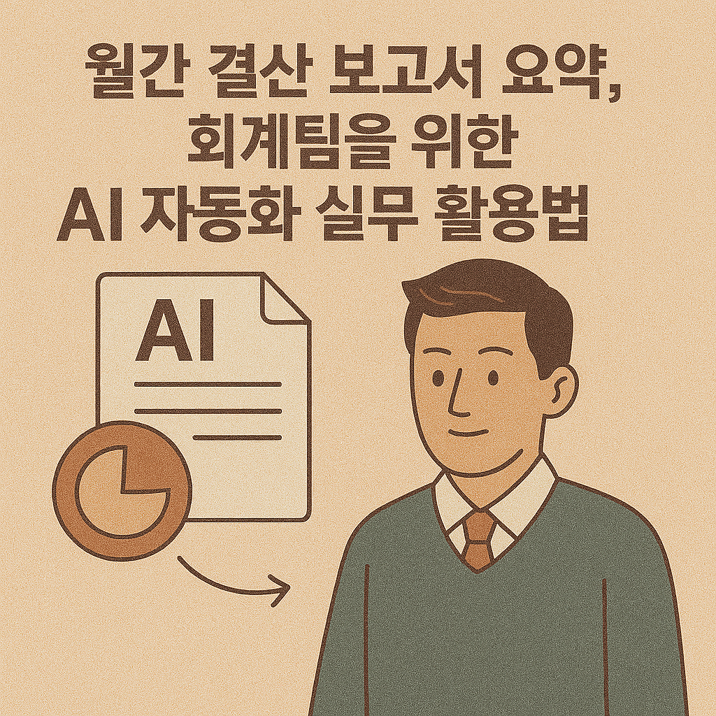 월간 결산 보고서 요약, 회계팀을 위한 AI 자동화 실무 활용법