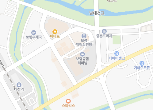 보령종합터미널 위치-지도