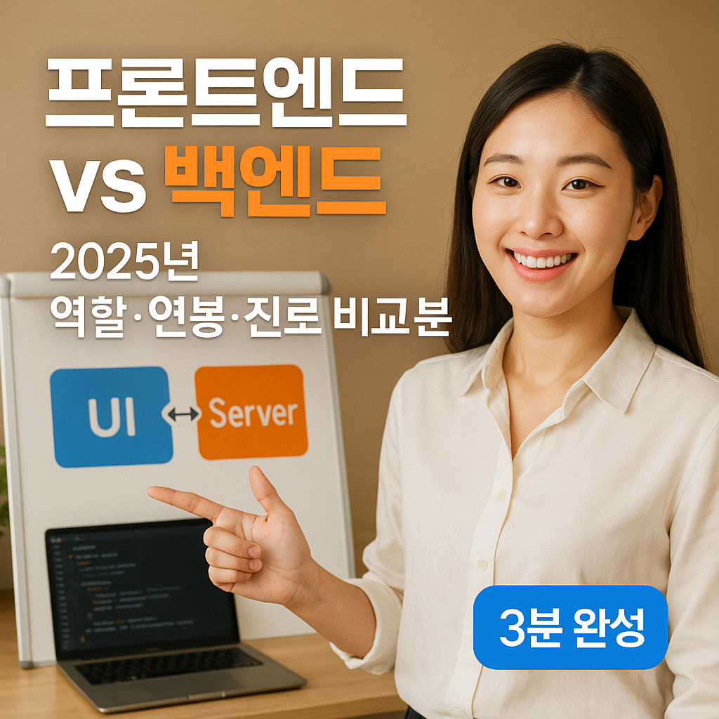 프론트엔드 vs 백엔드 2025년 역할·연봉·진로 비교분석