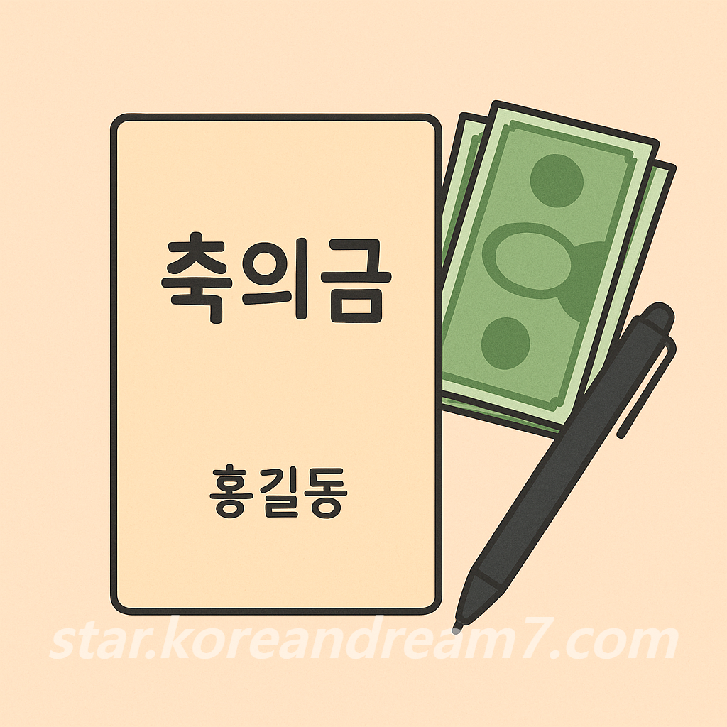 결혼식 축의금 봉투 이름
