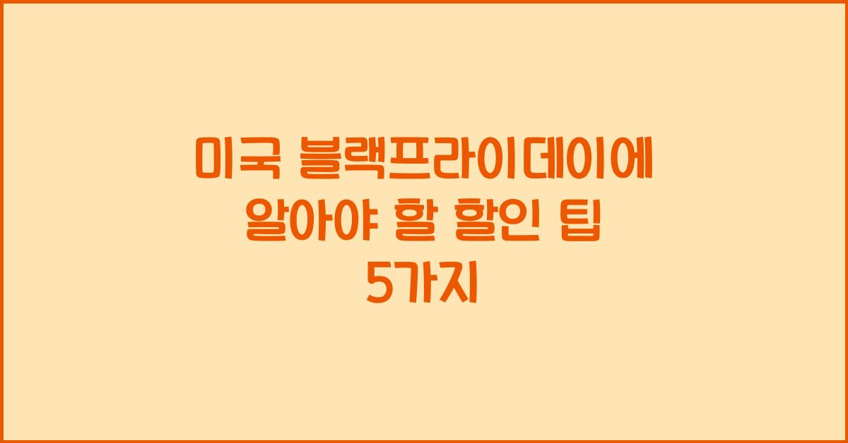 미국 블랙프라이데이