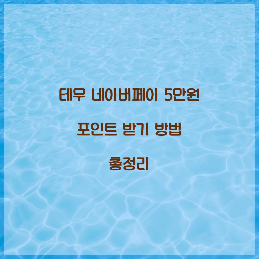 테무 네이버페이 5만원 포인트 받기