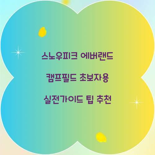 스노우피크 에버랜드 캠프필드