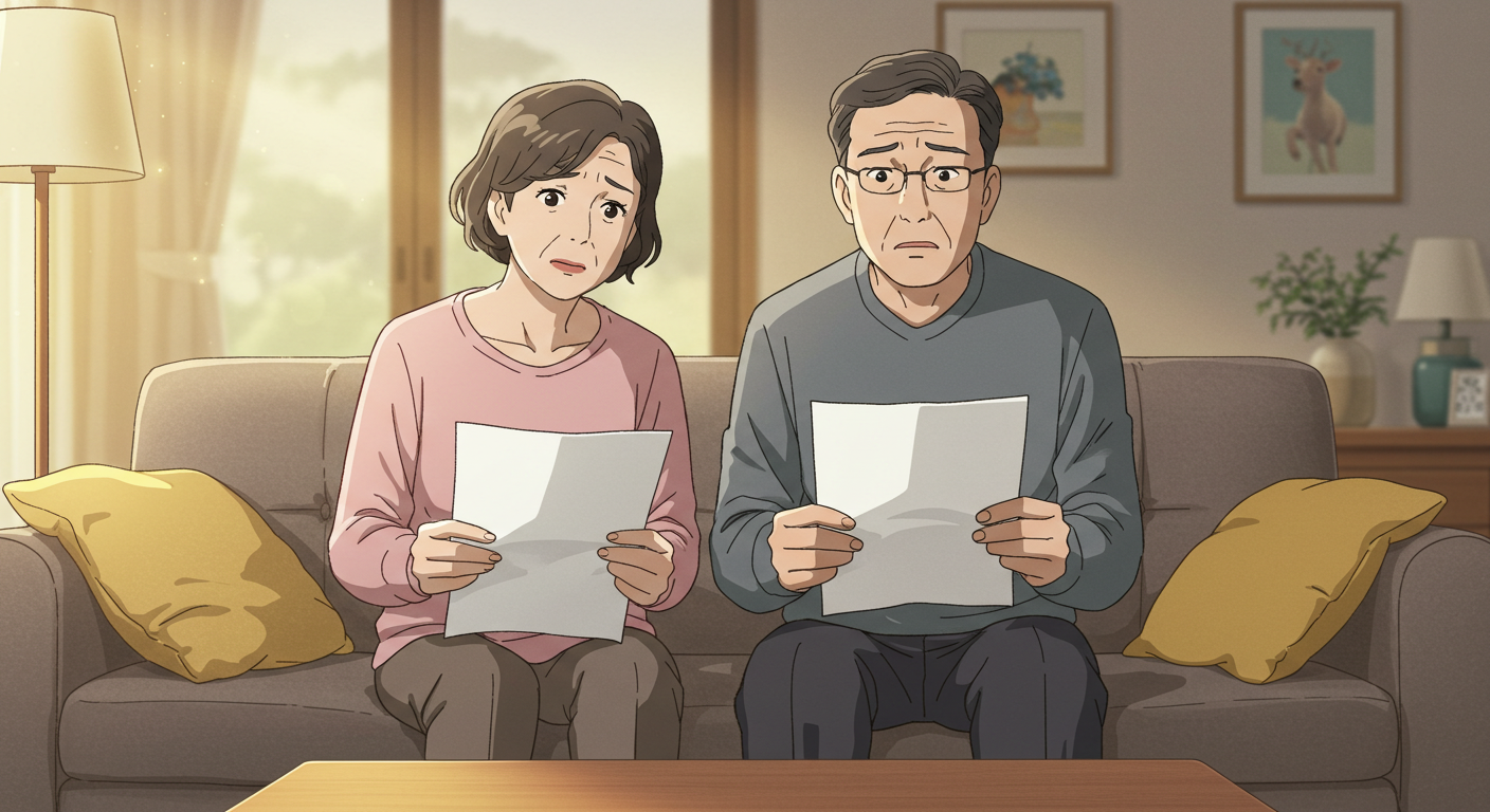 은퇴를 앞두고 암보험 필요성을 고민하는 50대 부부