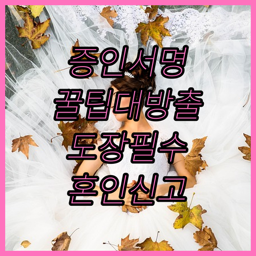 한일 국제결혼 혼인신고 증인 서명과 ..
