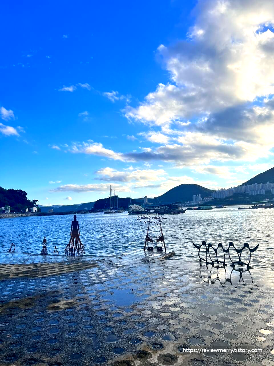 장도 입구 바다 사진