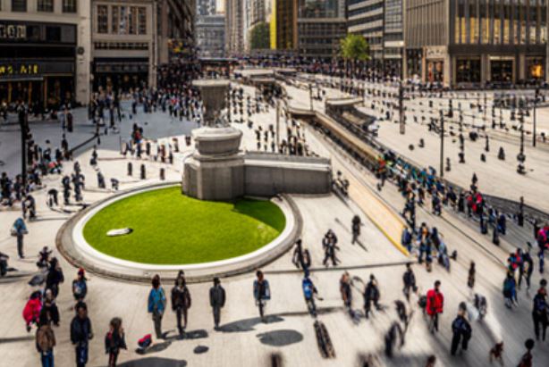 역세권 유동인구 이동 그림