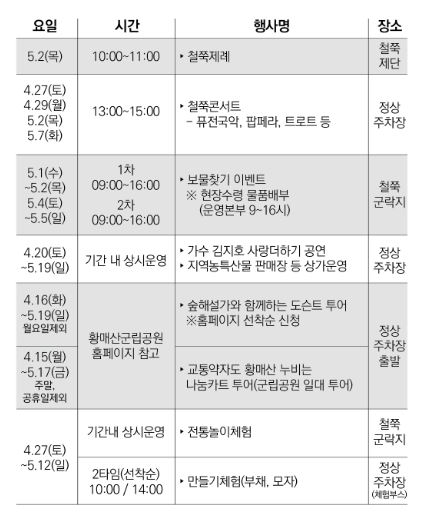 황매산 철쭉제 행사일정