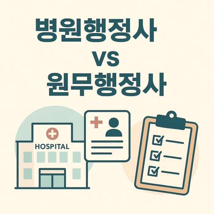 🏥 병원행정사 vs 원무행정사 자격증, 뭐가 다를까? - (최신 비교 가이드)