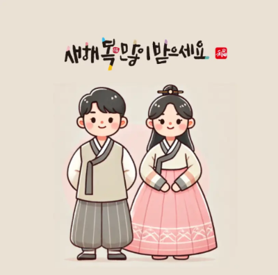 남녀-한복-설날-문구