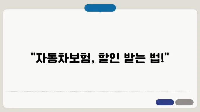 자동차보험 할인율