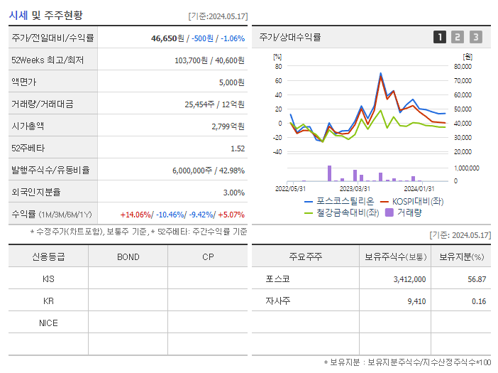 포스코스틸리온_기업개요