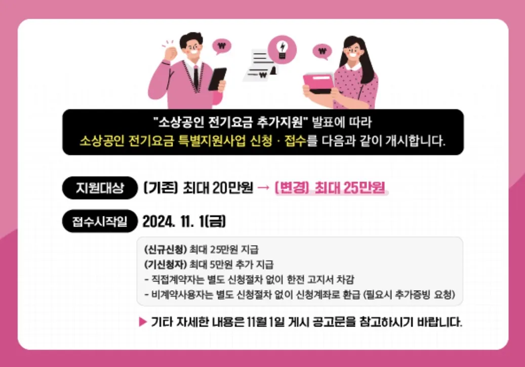 소상공인-전기요금-추가지원-신청접수-팝업창