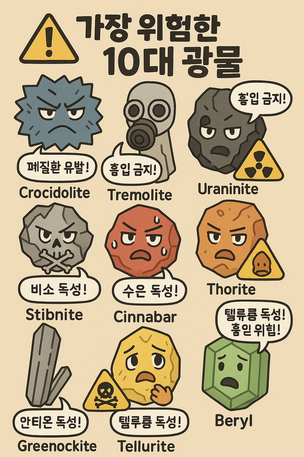 가장 위험한 10대 광물