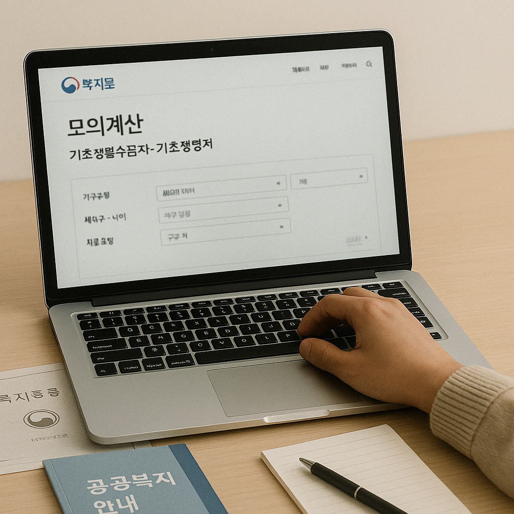 기초생활수급자 신청 관련 사진