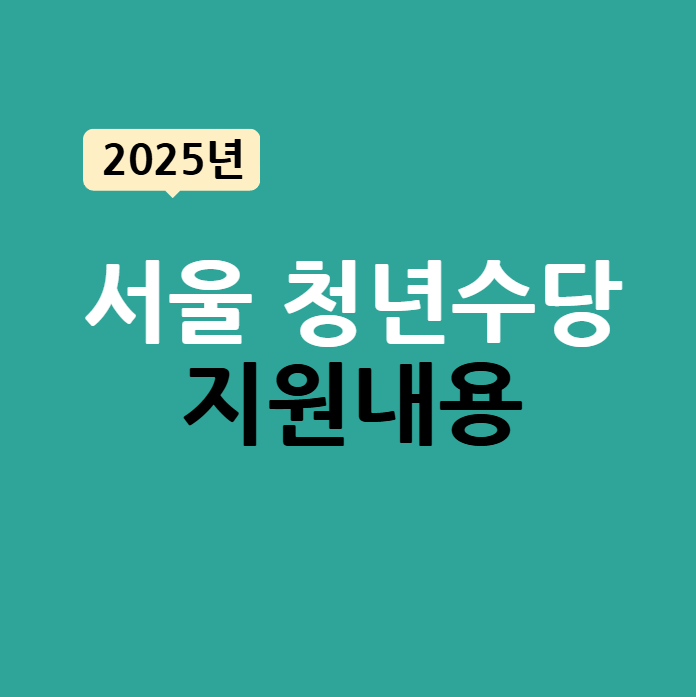 서울 청년수당 지원내용