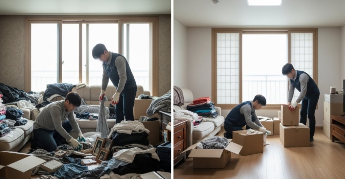 광양 고독사청소 및 정리중