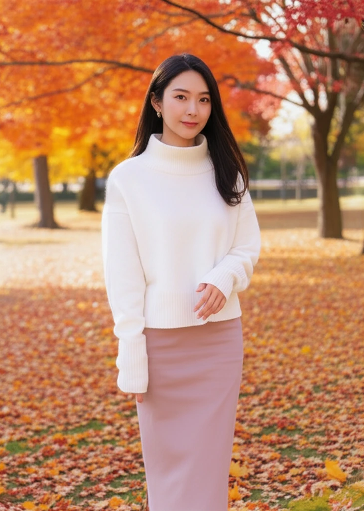 니트 스커트 코디 팁: 체형 커버 스..