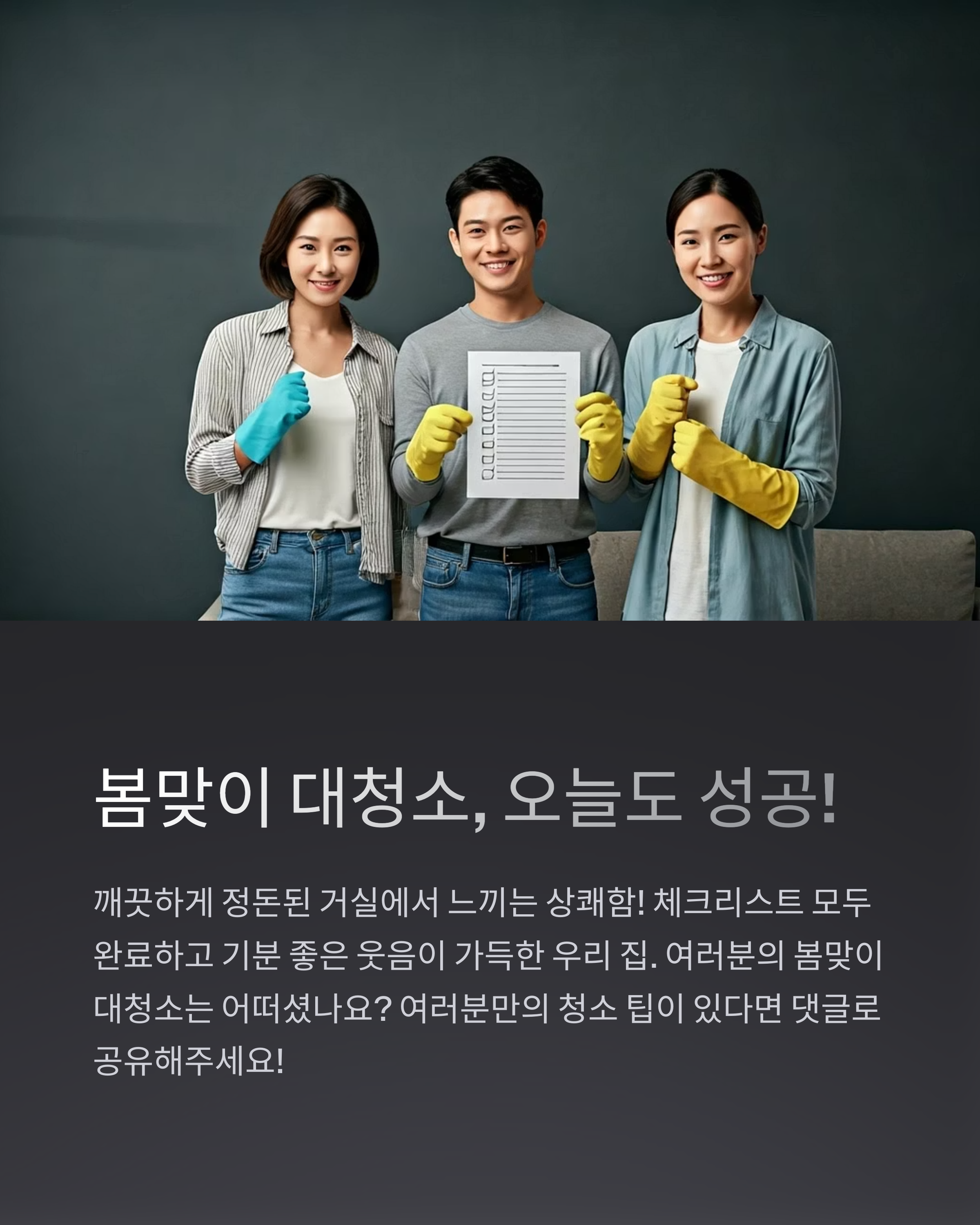 봄맞이대청소 유지도 중요합니다