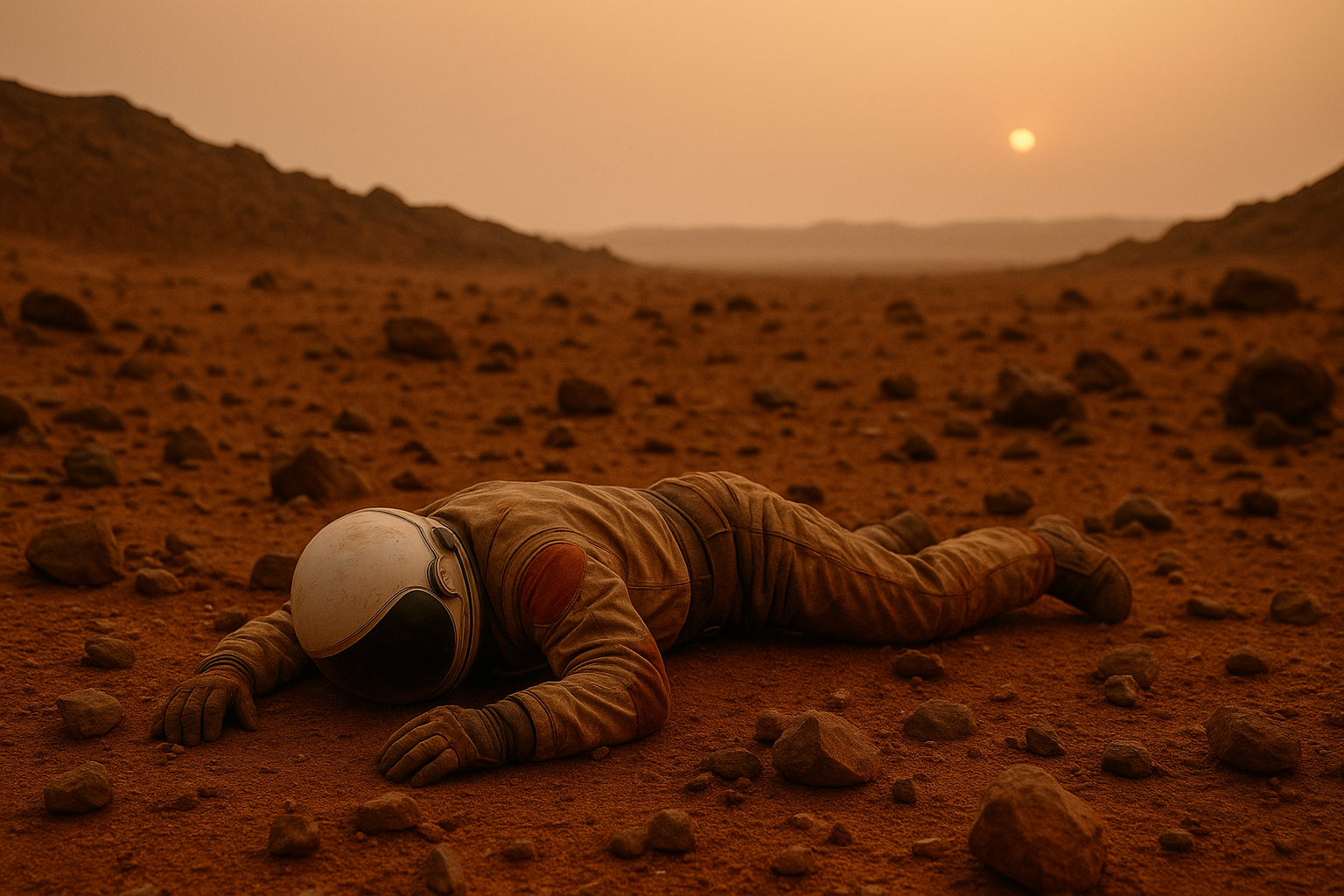 루카 실종 지점과 화성 붉은 모래 이미지