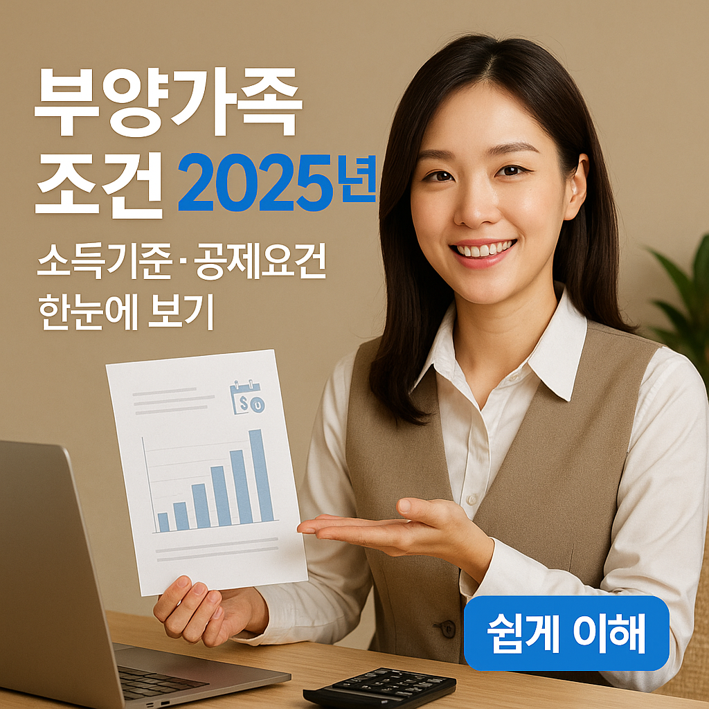 부양가족 조건 2025년 ｜ 소득기준&middot;공제요건 한눈에 보기