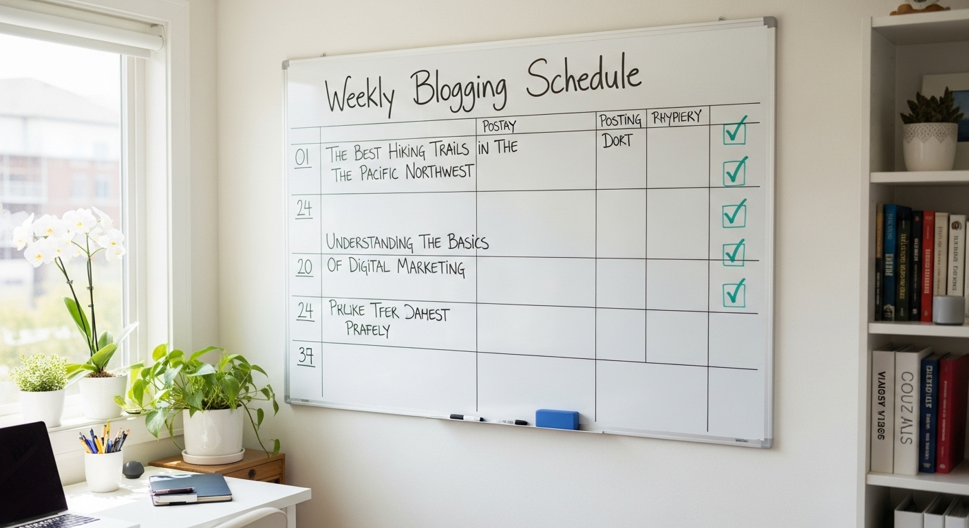 블로그 운영 루틴을 계획하는 장면