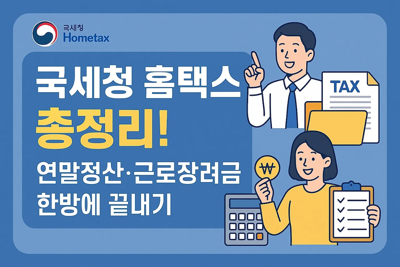 국세청 홈택스 연말정산 근로장려금 총정리