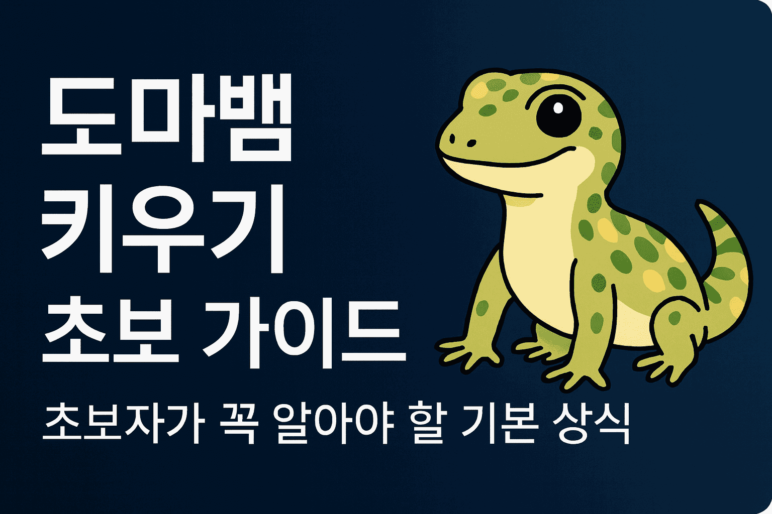 도마뱀 키우기 초보 가이드, 초보자가 꼭 알아야 할 기본 상식