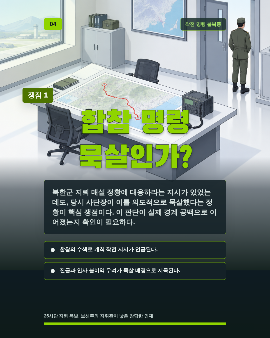 합참 명령 묵살인가?