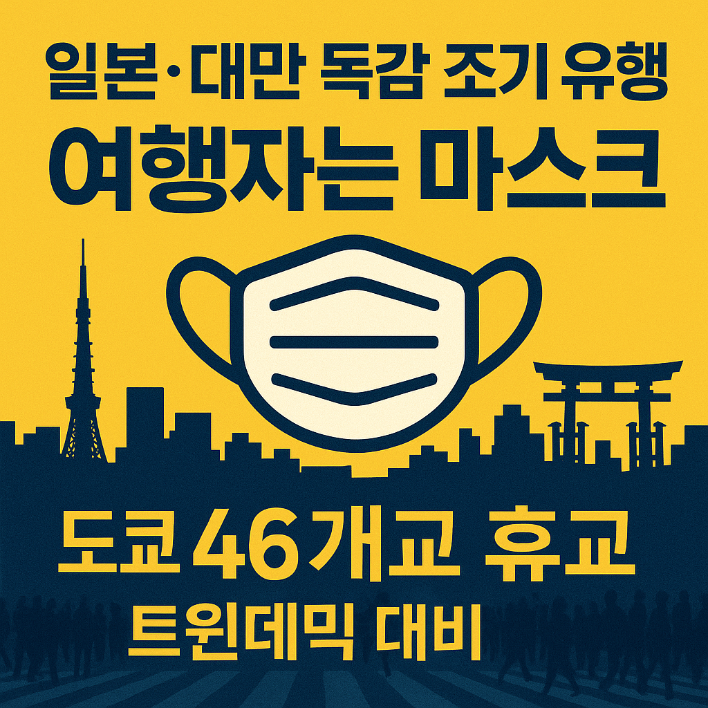 &ldquo;일본&middot;대만 독감 조기 유행 &mdash; 마스크&middot;백신&middot;환기 체크하는 여행자 안전 가이드&rdquo;
