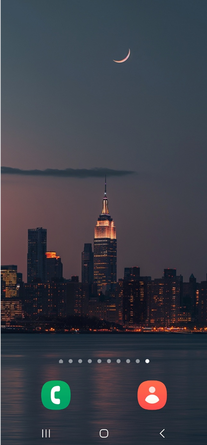 방법 1: 휴대폰 홈 화면에서 빈 공간 길게 누르기