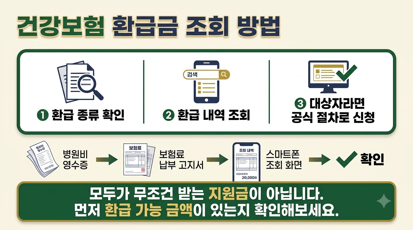 건강보험 환급금 조회 방법