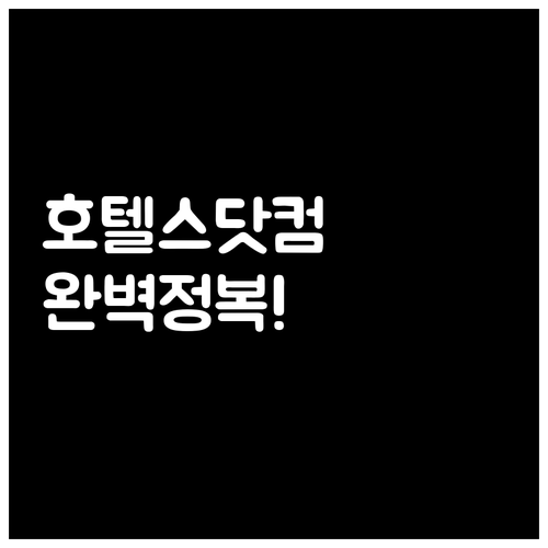 해외 여행 필수 앱 호텔스닷컴 설치부..