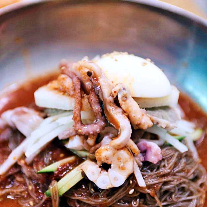 나혼산, 나혼자 산다 목포 산낙지 한 마리 통째, 매콤한 소갈비 비빔 냉면 맛집