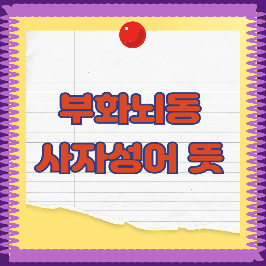 부화뇌동 사자성어 뜻