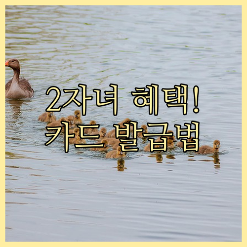 2자녀 다자녀 카드 혜택 정리와 지역..