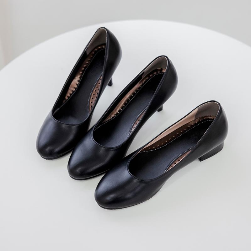 소가죽 여자면접구두 여성정장구두 유니화 펌프스힐 승무원 면접용 여성 발편한 기본 정장구두