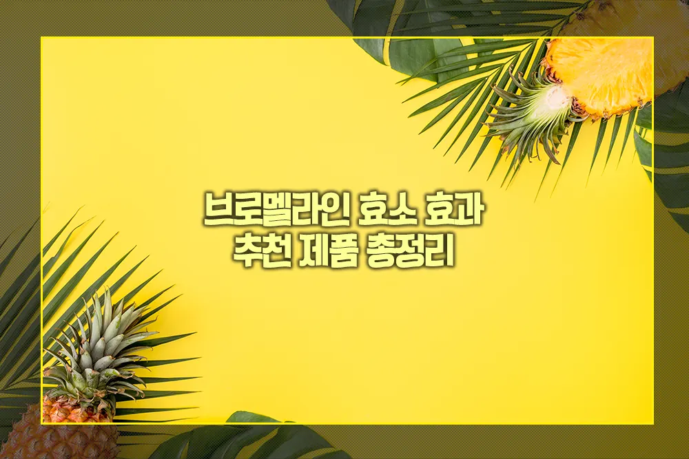 브로멜라인 파인애플 효소 효과