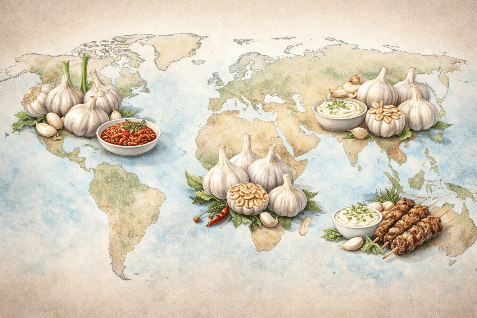 세계 마늘 산지와 식문화 (산지,요리,건강)