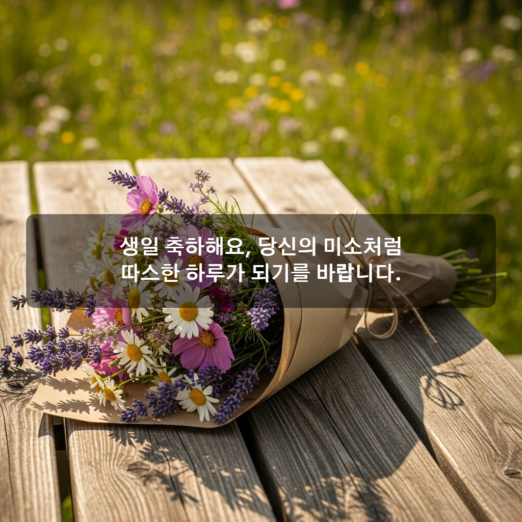 생일축하 꽃다발 이미지 문구 모음 메세지