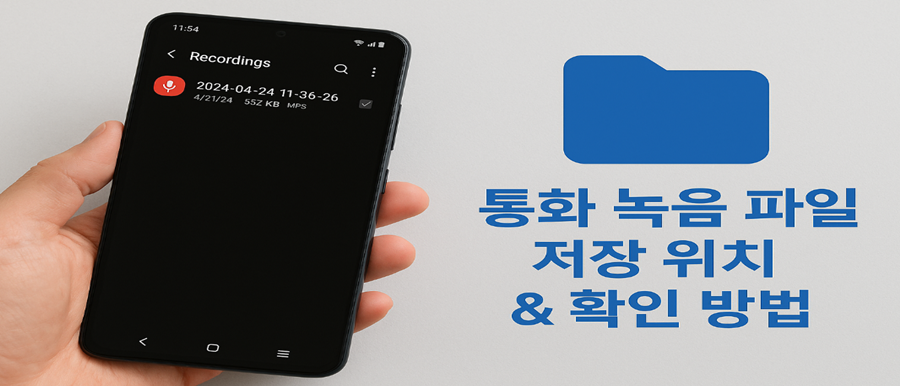 통화 녹음 파일 저장 위치 확인방법